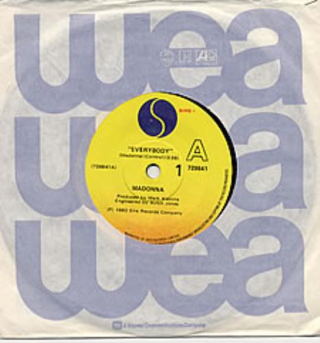 Madonna Everybody 7" vinyl single (7 inch record / 45) New Zealand MAD07EV33571