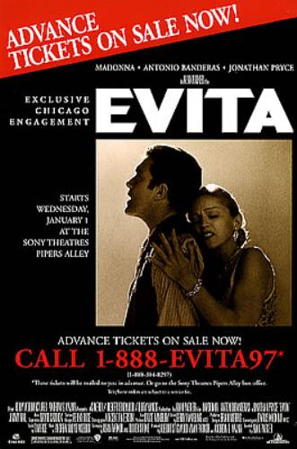 Madonna Evita handbill US MADHBEV349357