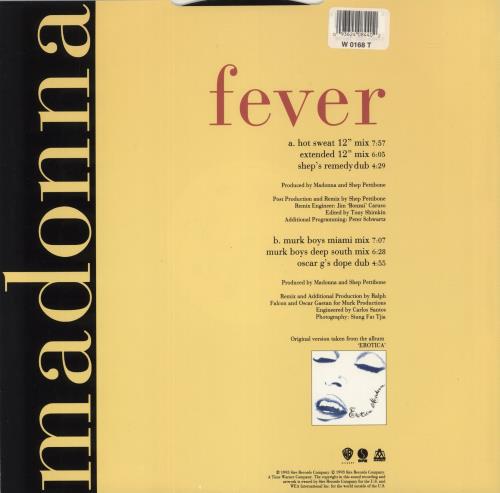 Madonna Fever 12" vinyl single (12 inch record / Maxi-single) UK MAD12FE15544
