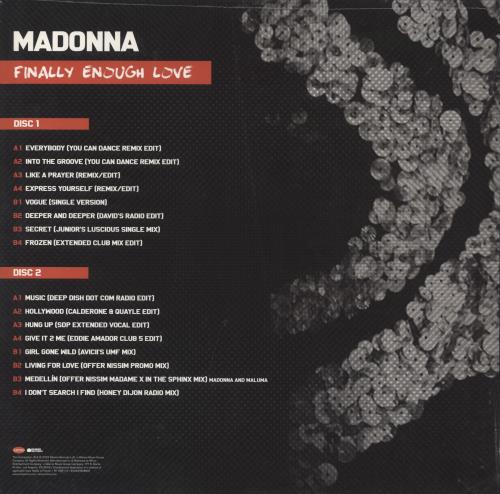 Madonna Finally Enough Love - Silver Vinyl - Sealed 2-LP vinyl record set (Double LP Album) UK MAD2LFI801542