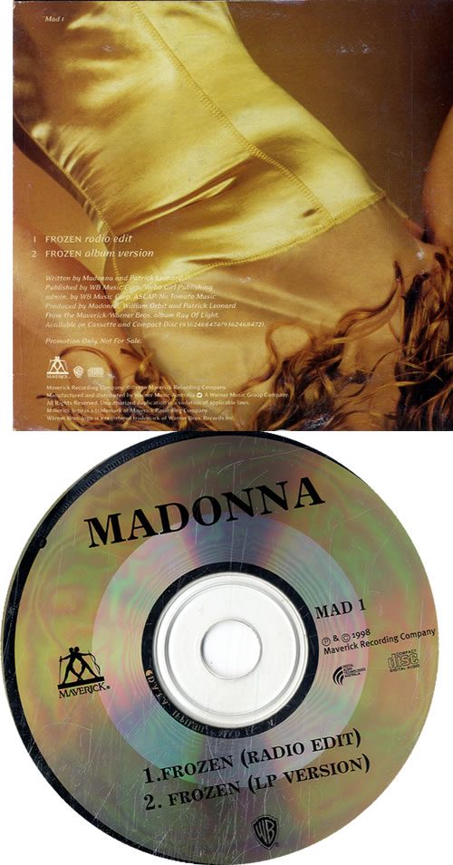 Madonna Frozen CD single (CD5 / 5") Australian MADC5FR116364