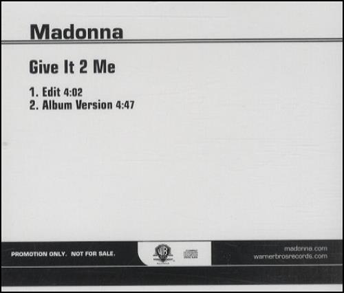 Madonna Give It 2 Me CD single (CD5 / 5") US MADC5GI440516