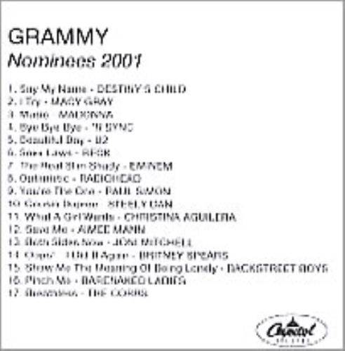 Madonna Grammy Nominees 2001 CD-R acetate UK MADCRGR281282