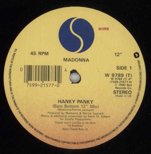 Madonna Hanky Panky 12" vinyl single (12 inch record / Maxi-single) UK MAD12HA23426