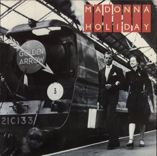 Madonna Holiday - Train Sleeve 12" vinyl single (12 inch record / Maxi-single) UK MAD12HO03828