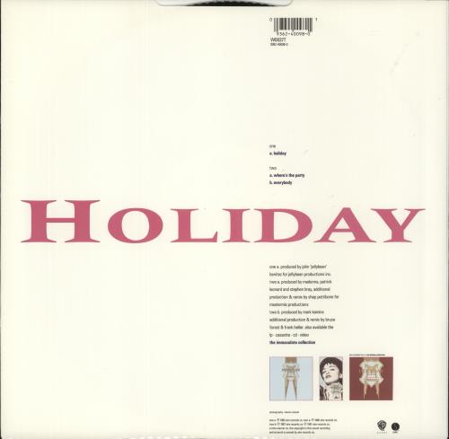 Madonna Holiday 91 - EX 12" vinyl single (12 inch record / Maxi-single) UK MAD12HO612464