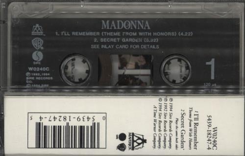 Madonna I'll Remember cassette single UK MADCSIL50713