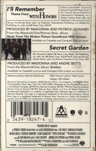 Madonna I'll Remember cassette single US MADCSIL861302