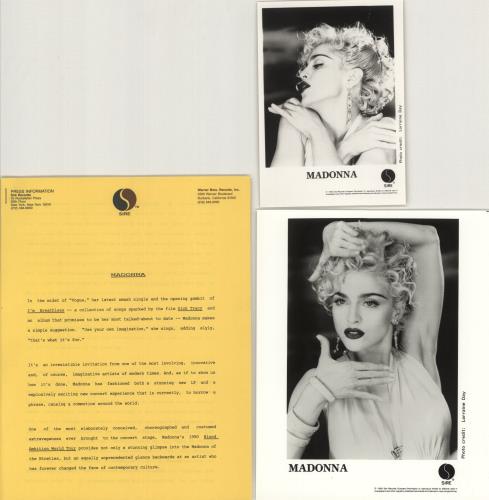 Madonna I'm Breathless media press pack US MADPPIM12353