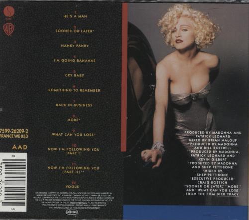 Madonna I'm Breathless CD album (CDLP) German MADCDIM189158