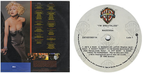 Madonna I'm Breathless vinyl LP album (LP record) Venezuelan MADLPIM244866