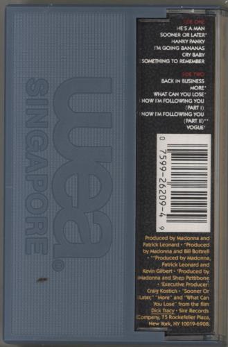 Madonna I'm Breathless cassette album Singapore MADCLIM861306