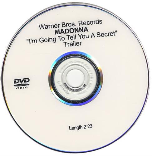 Madonna I'm Going To Tell You A Secret promo DVD-R Canadian MADDRIM387677