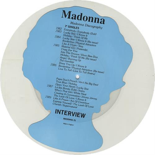 Madonna Interview - Head shape - Uncut uncut picture disc (vinyl) UK MADUNIN05444