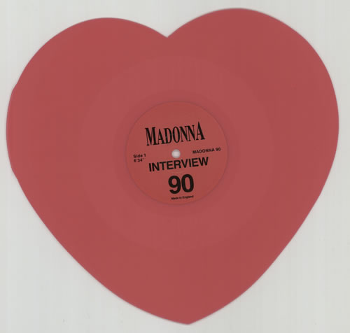 Madonna Interview 90 - Pink Heart shaped picture disc (picture disc vinyl record) UK MADSHIN48230