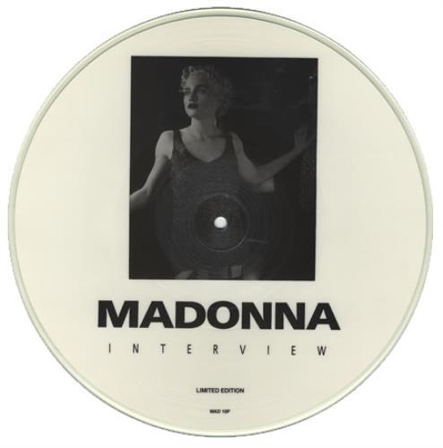 Madonna Interview 10" Vinyl Picture Disc (10 inch Record Single) UK MAD1PIN08801