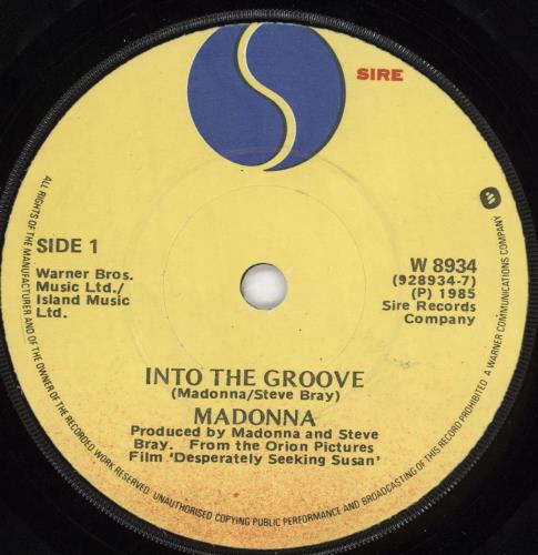 Madonna Into The Groove - Translucent Brown Vinyl + Sleeve 7" vinyl single (7 inch record / 45) Irish MAD07IN721121