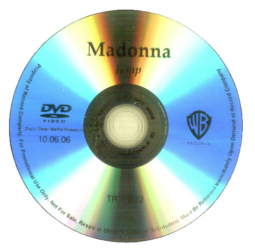 Madonna Jump promo DVD-R US MADDRJU533375