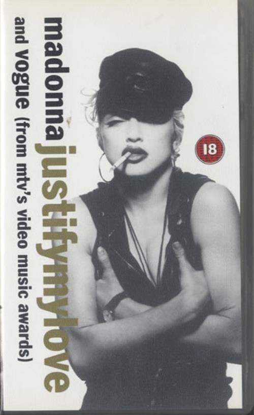 Madonna Justify My Love & Vogue video (VHS or PAL or NTSC) UK MADVIJU14963