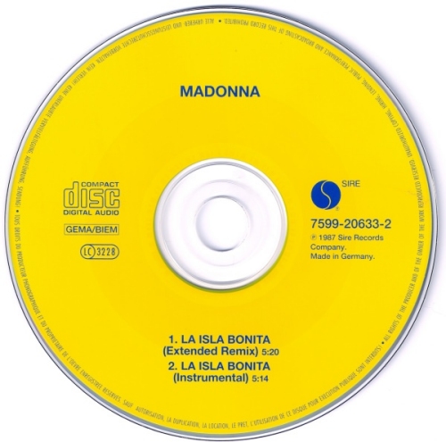 Madonna La Isla Bonita CD single (CD5 / 5") German MADC5LA41019