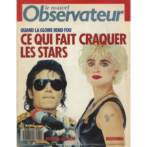 Madonna Le Nouvelle Observateur magazine UK MADMALE445852