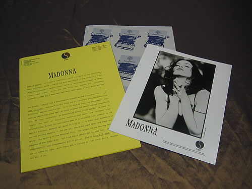 Madonna Like A Prayer media press pack US MADPPLI28560