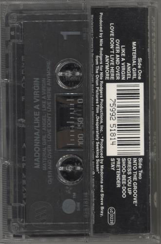 Madonna Like A Virgin - Clear cassette album UK MADCLLI729574
