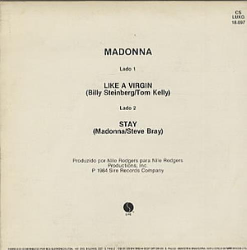 Madonna Like A Virgin 7" vinyl single (7 inch record / 45) Brazilian MAD07LI123703