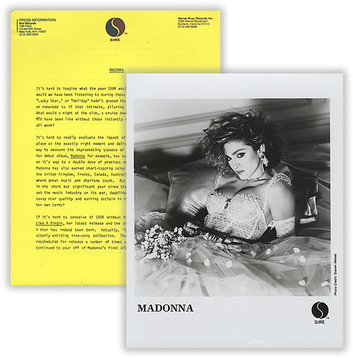 Madonna Like A Virgin media press pack US MADPPLI391780