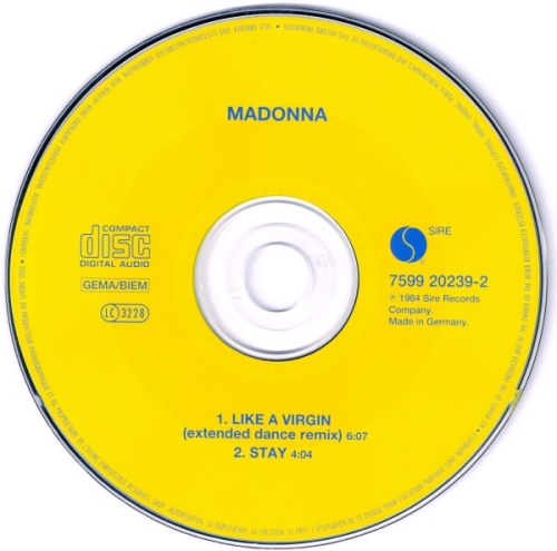 Madonna Like A Virgin CD single (CD5 / 5") German MADC5LI41022