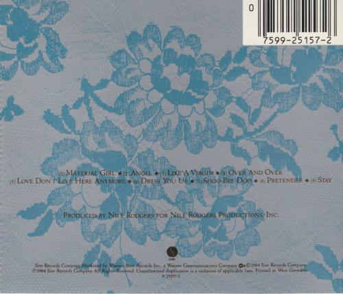 Madonna Like A Virgin CD album (CDLP) German MADCDLI633664