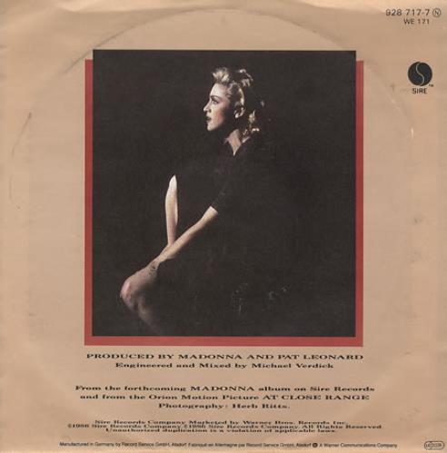 Madonna Live To Tell 7" vinyl single (7 inch record / 45) German MAD07LI41745