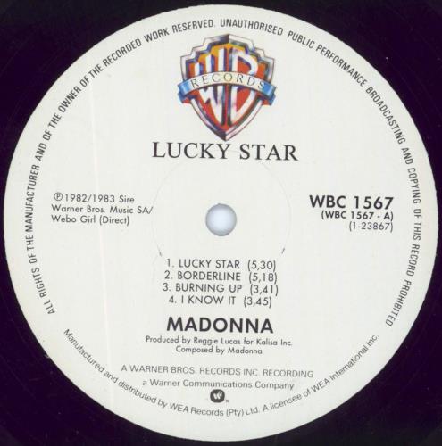 Madonna Lucky Star (Madonna) vinyl LP album (LP record) South African MADLPLU802648