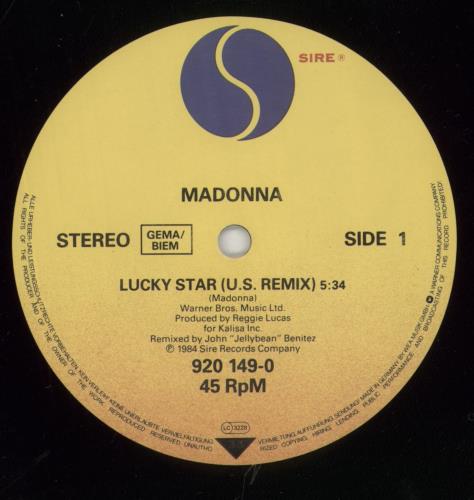 Madonna Lucky Star - EX 12" vinyl single (12 inch record / Maxi-single) German MAD12LU680050