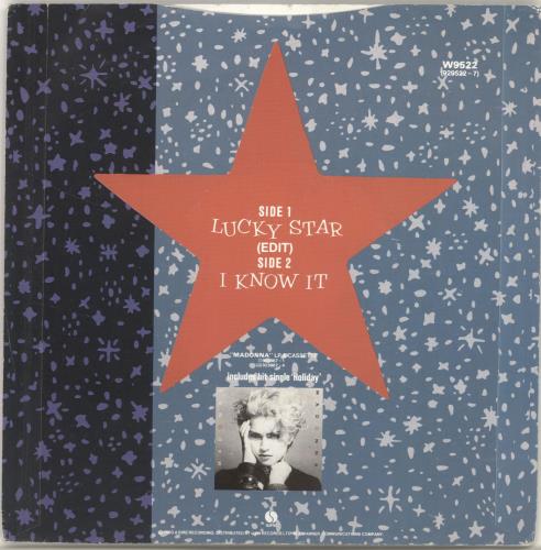 Madonna Lucky Star - Stickered Sleeve 7" vinyl single (7 inch record / 45) UK MAD07LU700666