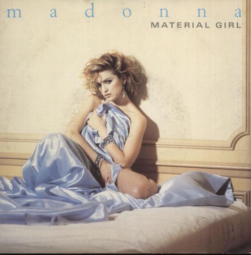 Madonna Material Girl - Silver Inj + Paper Sleeve 7" vinyl single (7 inch record / 45) UK MAD07MA12784