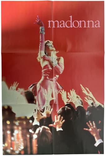 Madonna Material Girl - Stickered + Poster 12" vinyl single (12 inch record / Maxi-single) UK MAD12MA09355