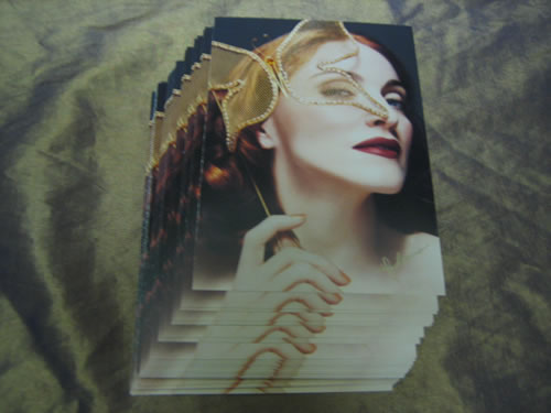 Madonna Max Factor Gold Postcard Set handbill UK MADHBMA345342