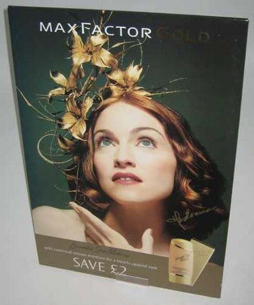 Madonna Max Factor Gold display UK MADDIMA153875