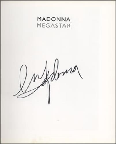 Madonna Megastar - Autographed! book UK MADBKME379339