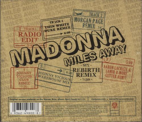 Madonna Miles Away CD single (CD5 / 5") Thailand MADC5MI891793