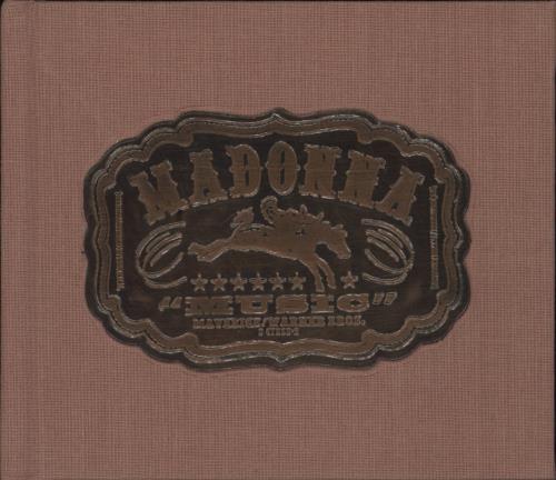 Madonna Music - Salmon Pink Hessian Book Pack CD album (CDLP) US MADCDMU876913