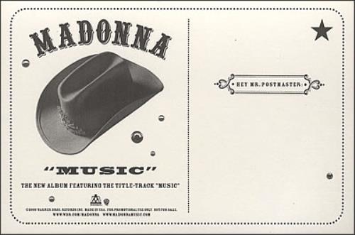 Madonna Music Postcard memorabilia US MADMMMU163901