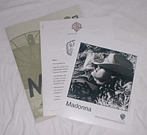 Madonna Music media press pack US MADPPMU167027