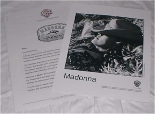 Madonna Music media press pack US MADPPMU173063