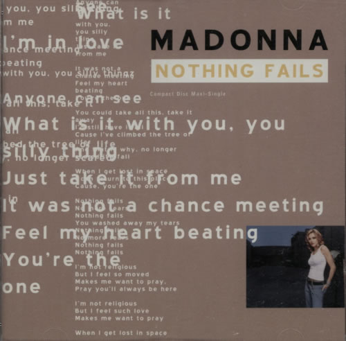 Madonna Nothing Fails / Nobody Knows Me CD single (CD5 / 5") Canadian MADC5NO590538