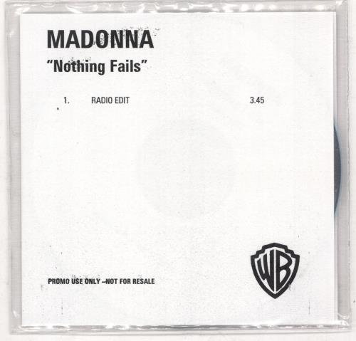 Madonna Nothing Fails CD-R acetate UK MADCRNO264195