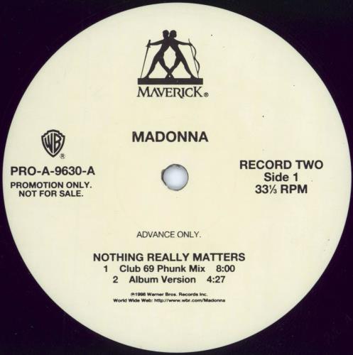 Madonna Nothing Really Matters - Advance Double Pack 12" vinyl single (12 inch record / Maxi-single) US MAD12NO133337