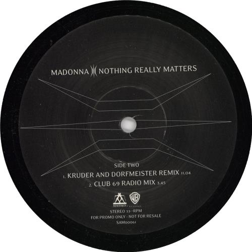 Madonna Nothing Really Matters 12" vinyl single (12 inch record / Maxi-single) UK MAD12NO130533