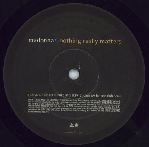 Madonna Nothing Really Matters 12" vinyl single (12 inch record / Maxi-single) UK MAD12NO132472